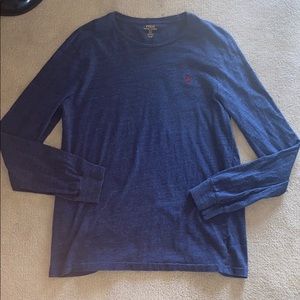 Long sleeve blue tee